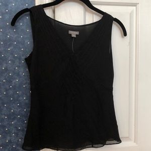 ANN TAYLOR SILK BLACK SLEEVELESS DRESSY TOP🌸